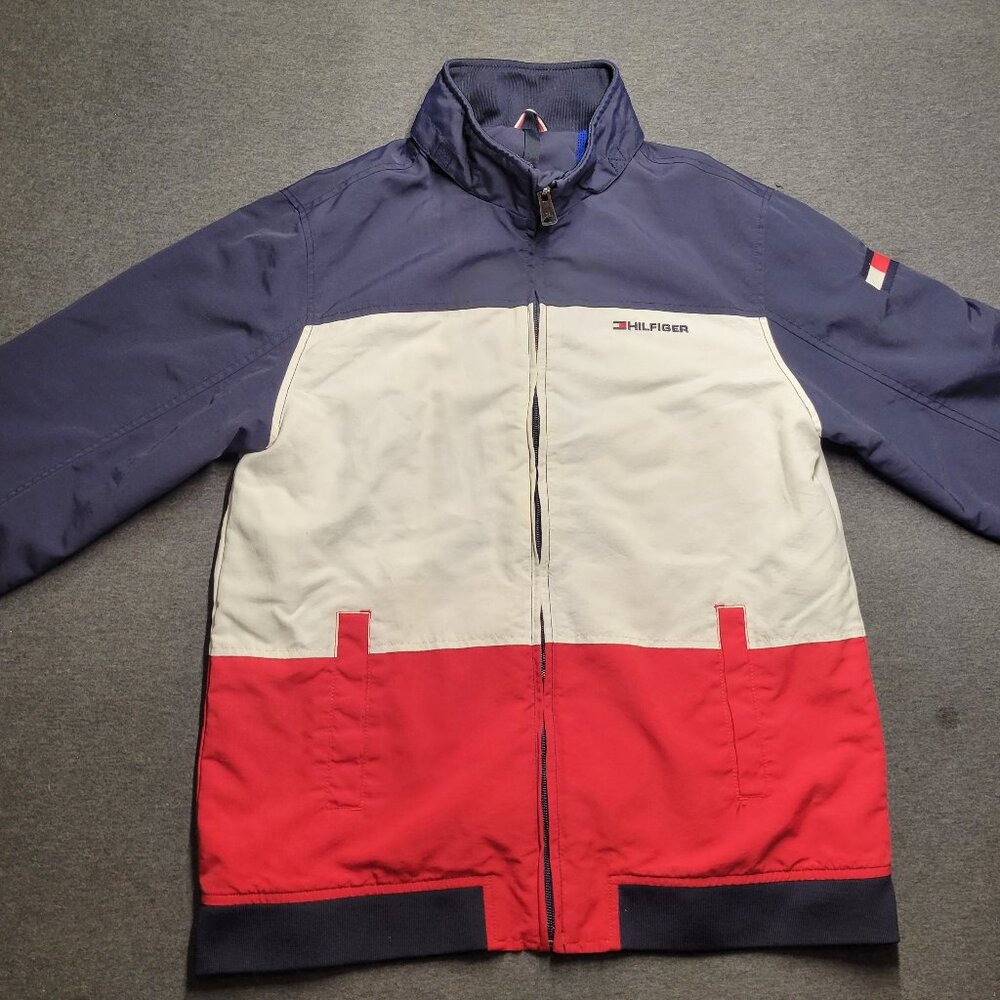 Boys jacket, Tommy Hilfiger, size xl,red, white and blue, excellent condition